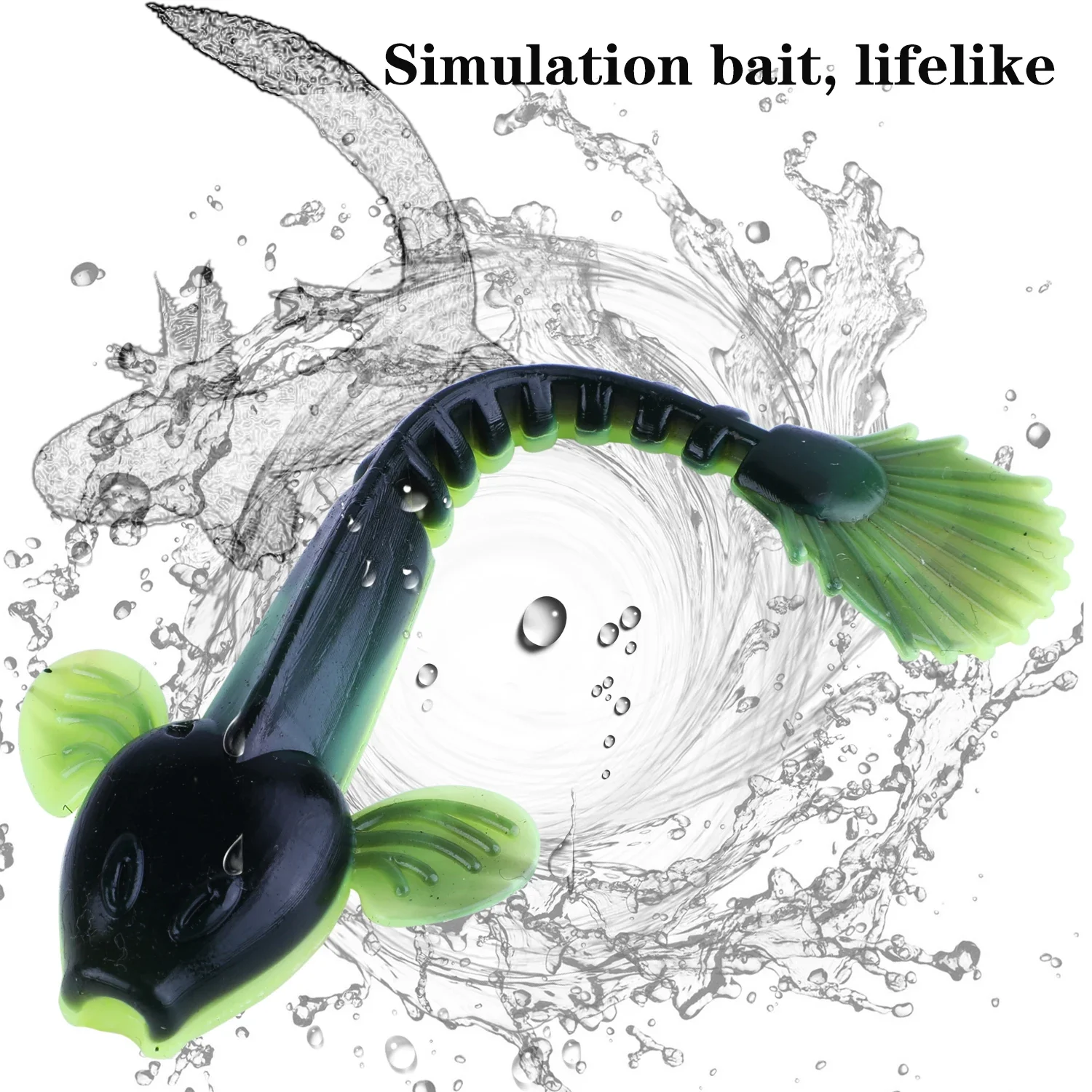 Sougayilang-señuelo suave de 4,5g, 3,5 pulgadas, 90mm, 12 unids/lote, juego de señuelos de pesca Swimbait, gusano de cola, cebos de pesca de agua salada/dulce - imagen 2