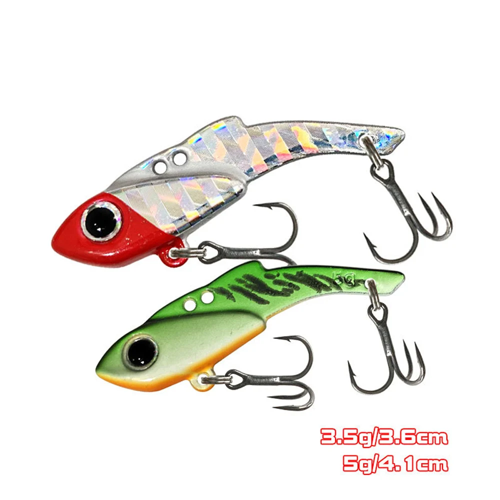Señuelo de pesca de cuchara VIB, cebo giratorio de Metal de 3,5g y 5g, Crankbait, cebos duros artificiales para lubina, aparejos de pesca Cicada VIB