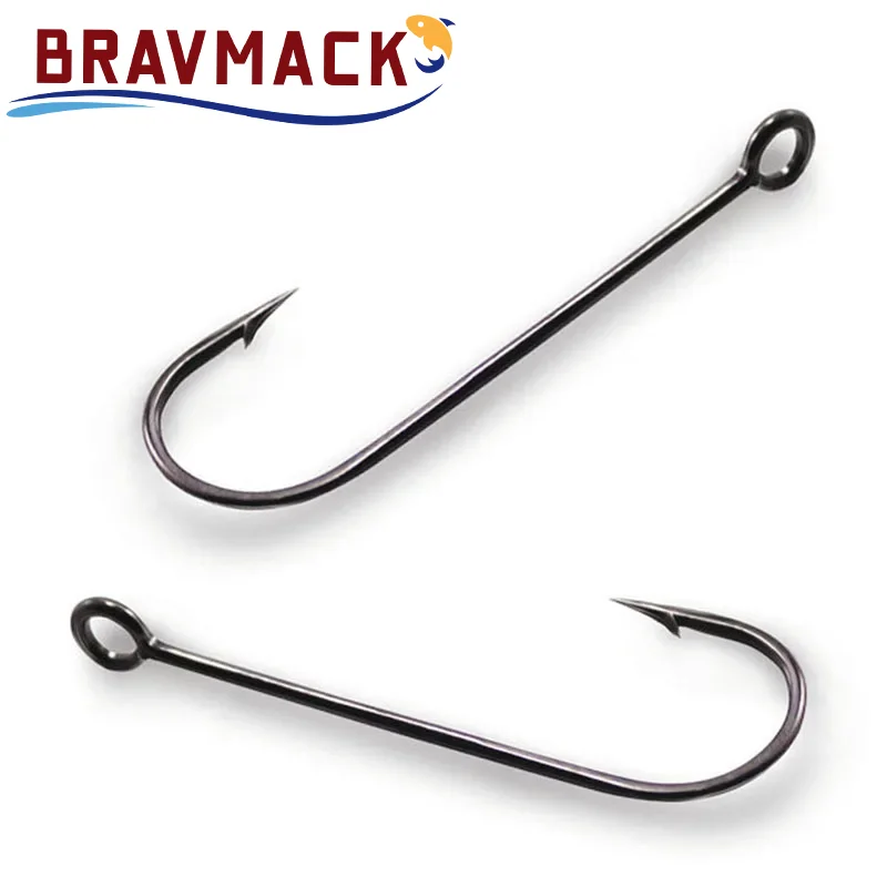 25 uds anzuelo de pesca con ojal grande, vástago largo con púas, gancho de articulación doblada redonda, anillo de ojo grande, anzuelo de gusano, señuelo de pesca, cuchara Spinner