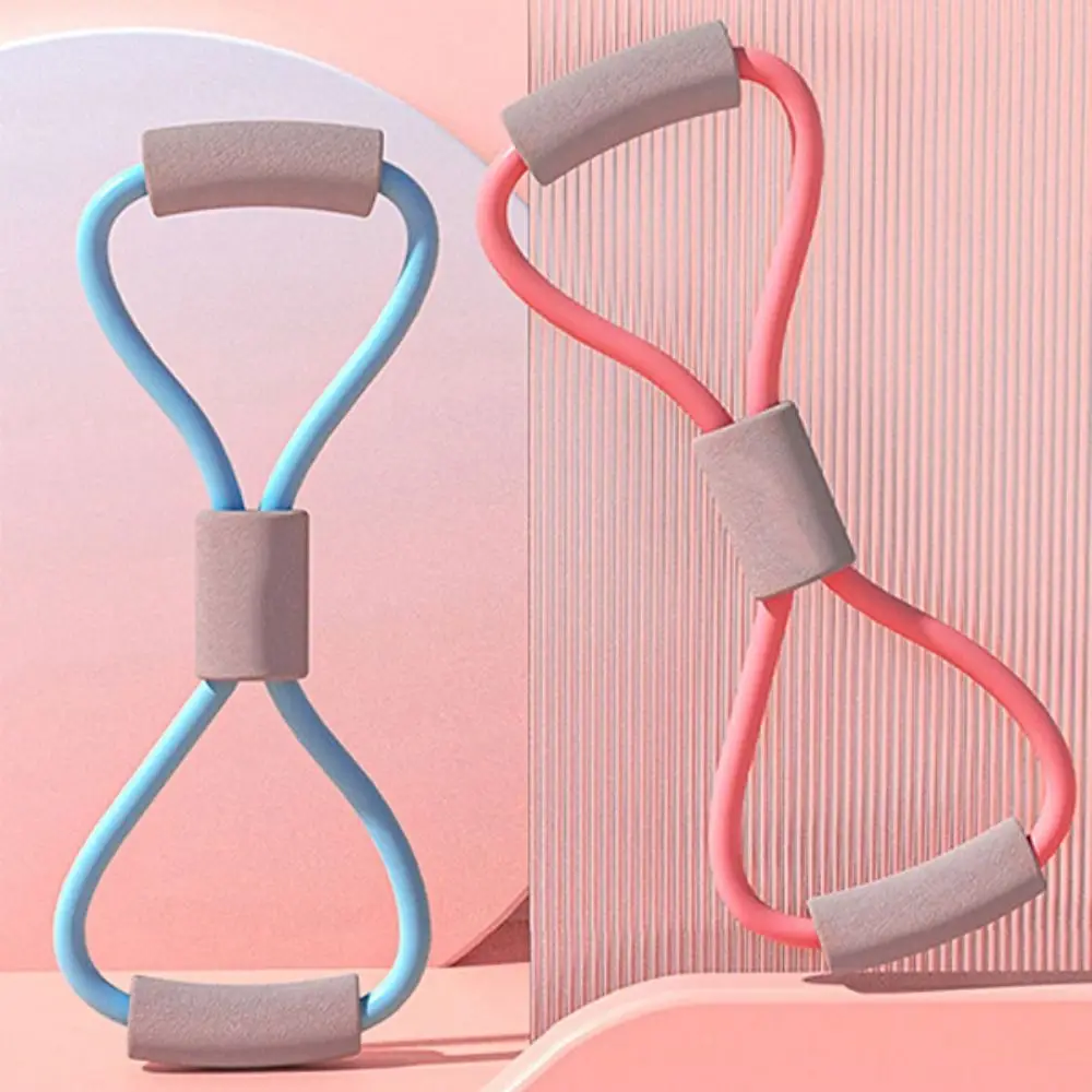 Cinta extensible para Yoga, banda de resistencia, expansor de pecho, estiramiento muscular, bandas elásticas de TPE para Fitness, 8 formas - imagen 4