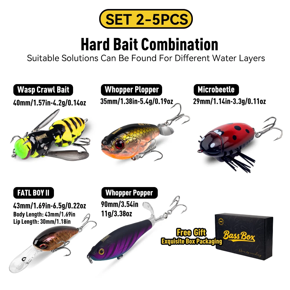Kingdom-Juego de señuelos de pesca, cebo suave con gancho de plomo, manivela, Wobblers duros para Lucio, opción de capa de agua, 5/62/132 Uds. - imagen 5
