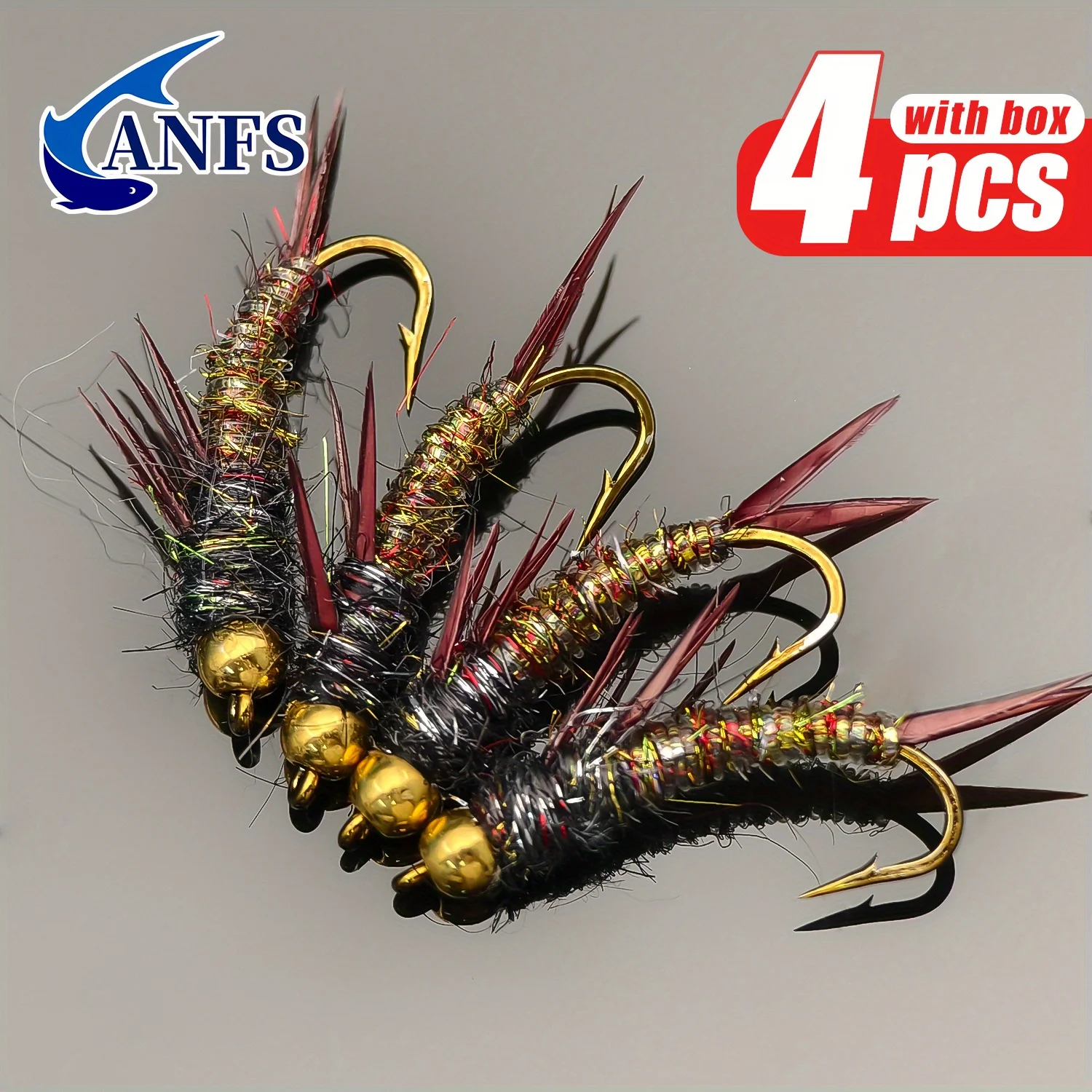 ANFS Kit Moscas Ninfa Cobre para Pesca con Mosca - imagen 3