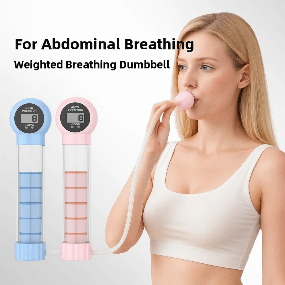 Con contador, dispositivo de ejercicio respiratorio, pantalla Digital, mejora la piel, característica, mancuerna de respiración profunda - imagen 2
