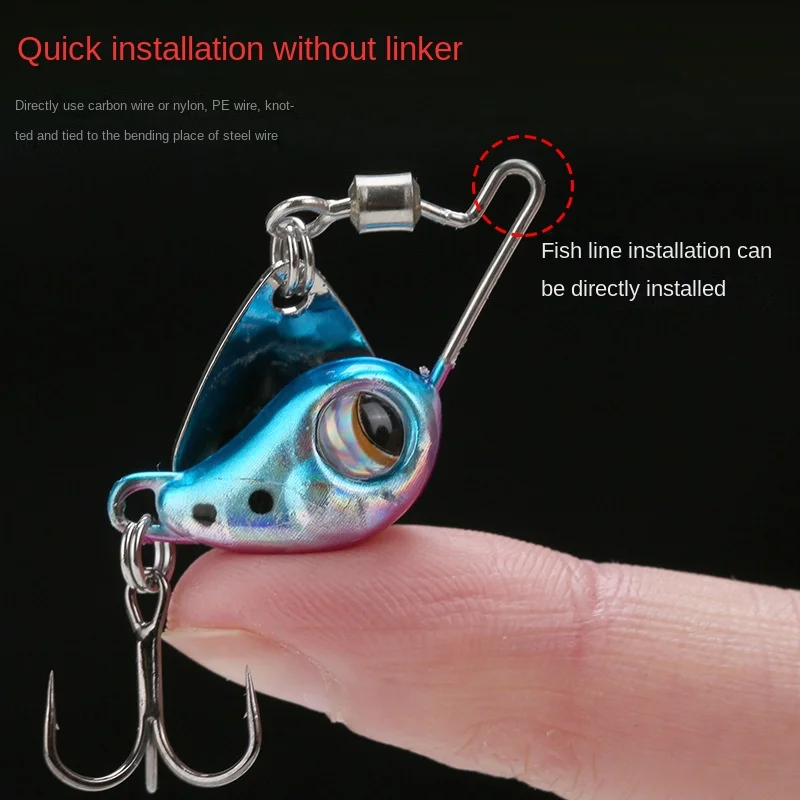 Cebo giratorio de Metal para pesca en el Mar, Señuelos de trucha, Crankbait duro, fácil de delinear leurre peche en mer flottant surface dur carnassier leure de pêche brochet - imagen 4