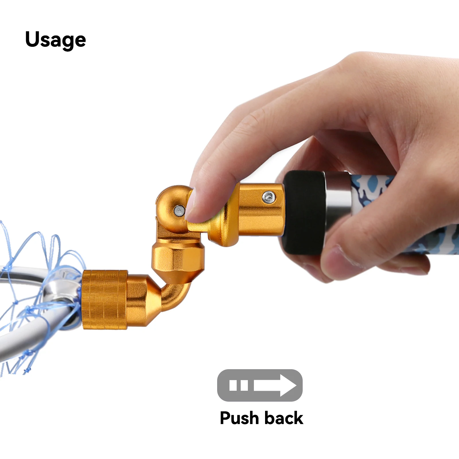 SANLIKE-Junta plegable para caña de pescar, herramienta de pesca de aleación de aluminio, 1/2 pulgadas - imagen 2