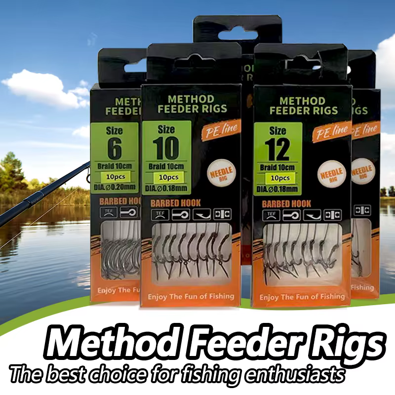 YOTO Method Feeder Premium – Línea trenzada y anzuelos afilados para carpa - imagen 5