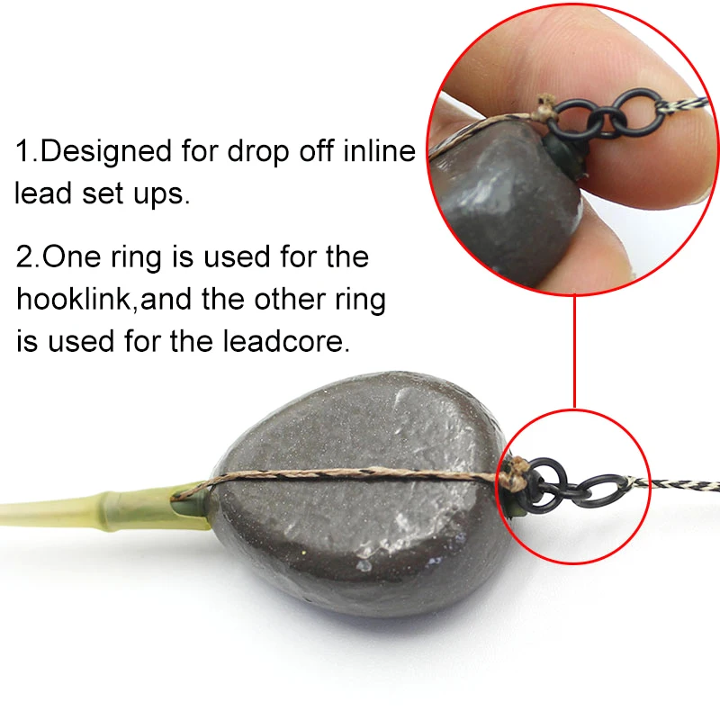 Accesorios de pesca de carpa de 20 piezas, doble anillo giratorio de cambio rápido, helicóptero Chod, aparejo Ronnie para aparejos de pesca de carpa - imagen 4