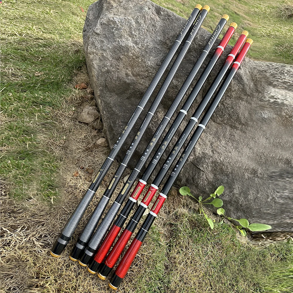 Caña de pescar telescópica ultraligera de carbono duro, caña de mano de fundición larga de 3,6 M-7,2 M para herramienta de pesca de agua salada y dulce - imagen 5