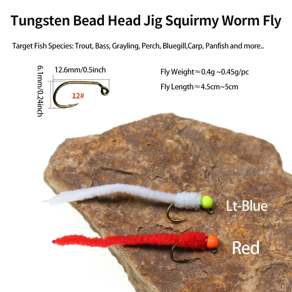 Vtwins Jig Head Tungsten Bead con púas para vinilo Squirmy Wormy - imagen 4