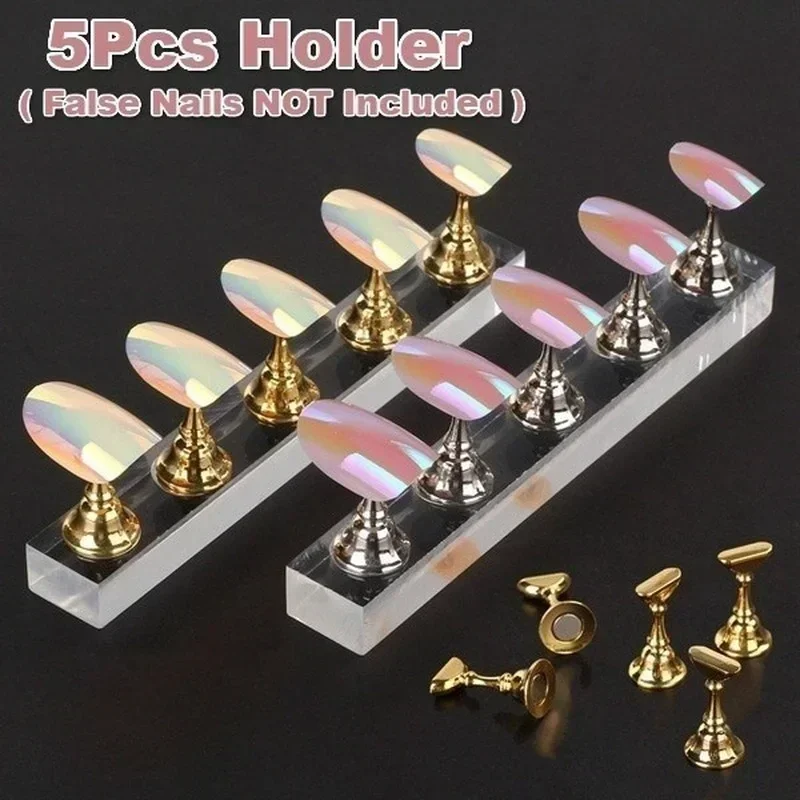 Base acrílica para uñas con tablero de ajedrez – Soporte magnético - imagen 2