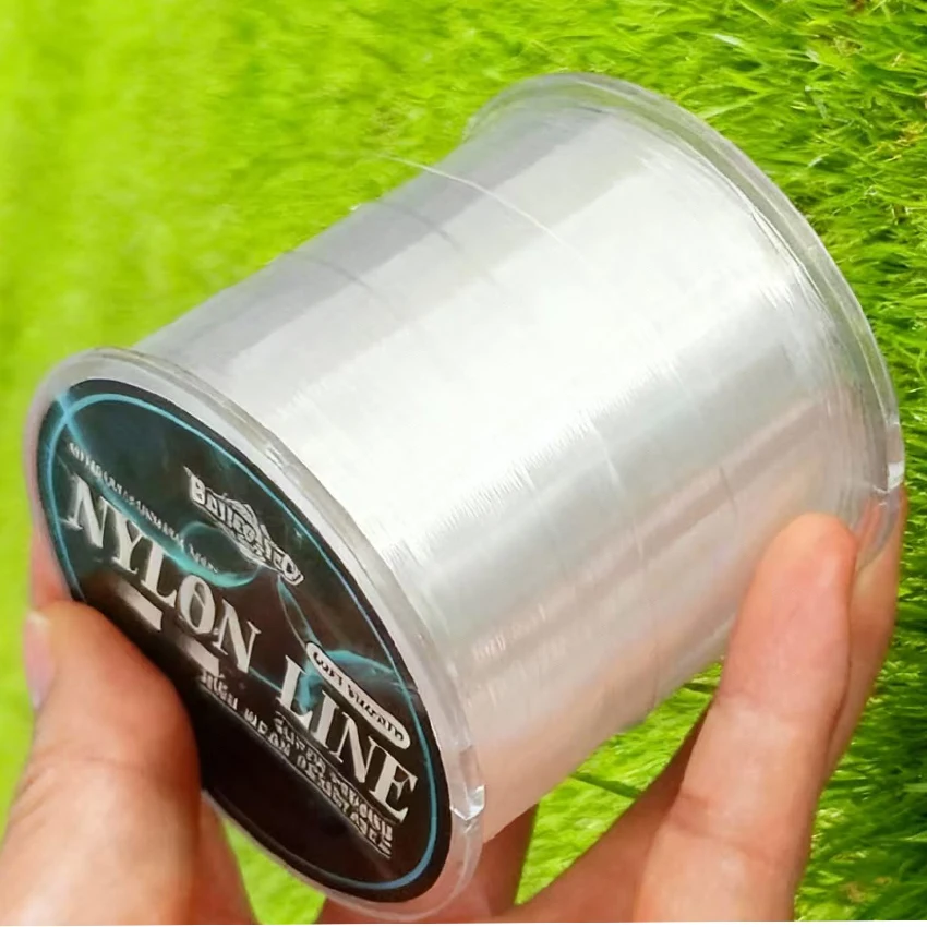 Línea de pesca de nailon de 500m, línea principal de monofilamento súper fuerte japonés, cable de pesca para pesca en agua salada/agua dulce