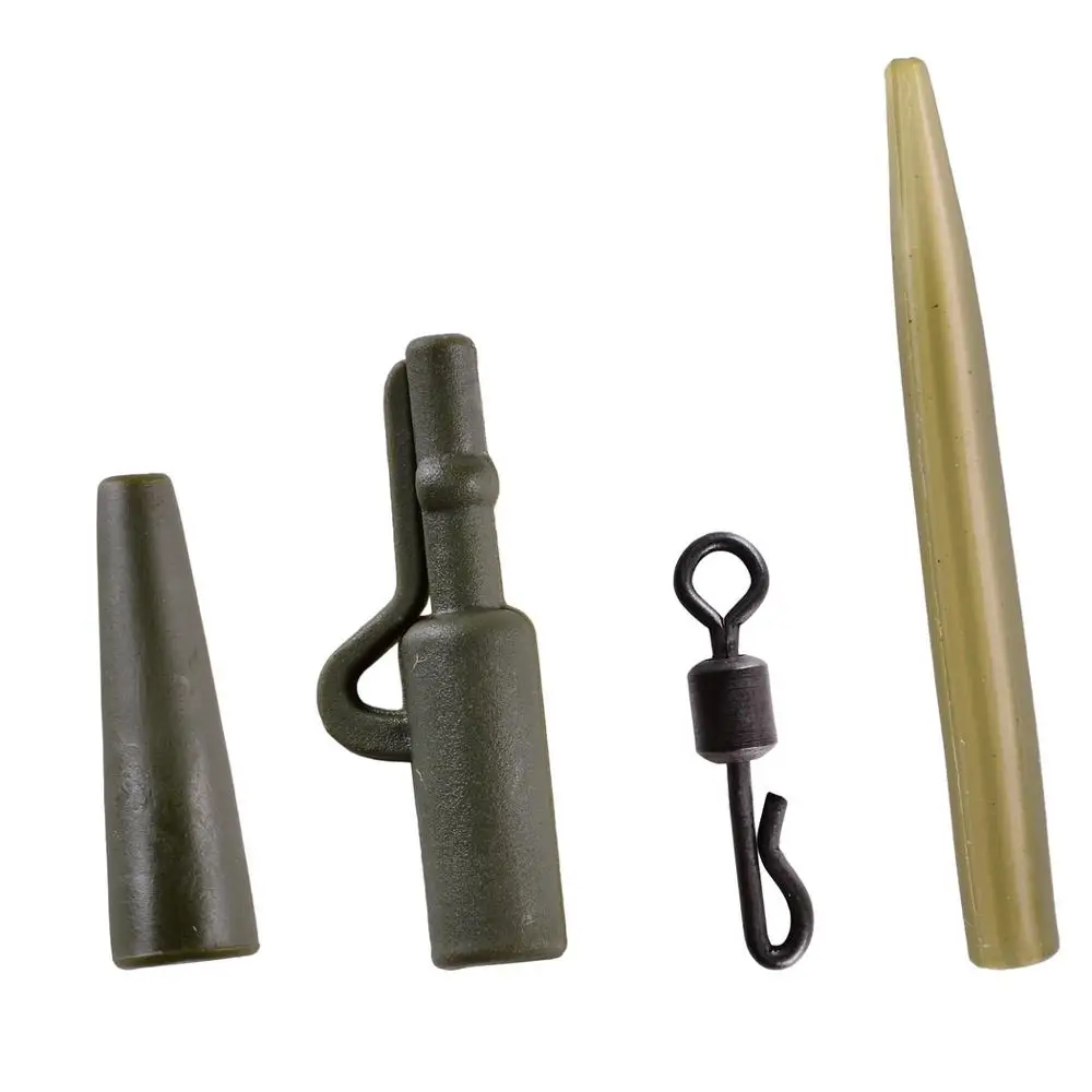 Accesorios de Pesca de Carpa, Pinza de Plomo, Cola Giratoria de Cambio Rápido, Mangas Antienredos de Goma, Aparejos Gruesos, 40 Unidades - imagen 3