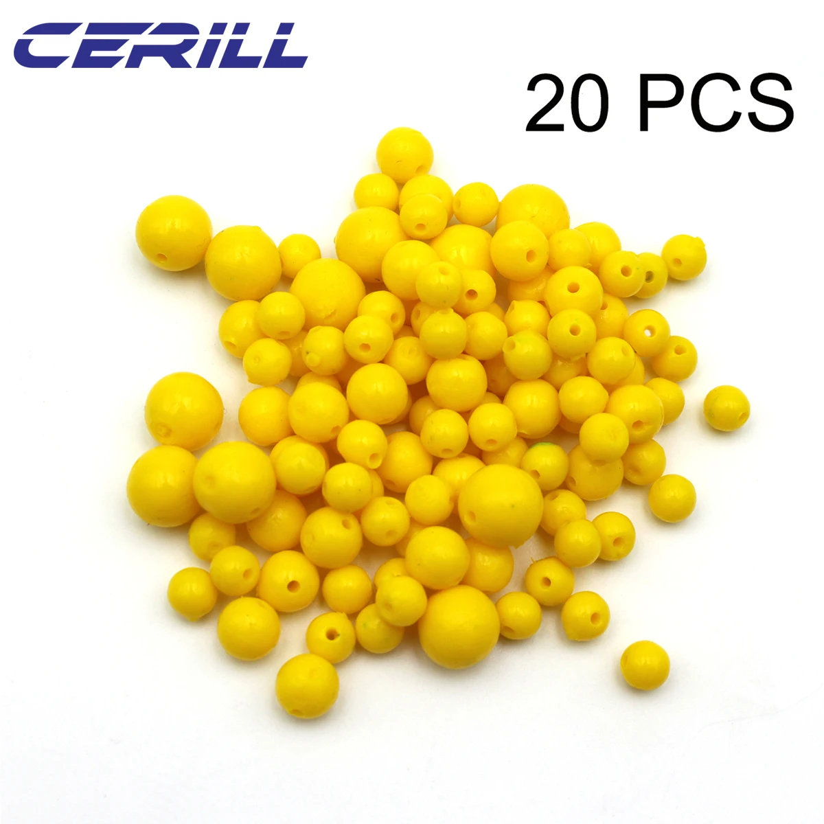 Señuelos flotantes de pesca suave, cebo de gusano, olor Artificial, Bola de plástico de silicona, aparejos de Swimbait, carpa de maíz ceril, 7-15mm, 20 piezas