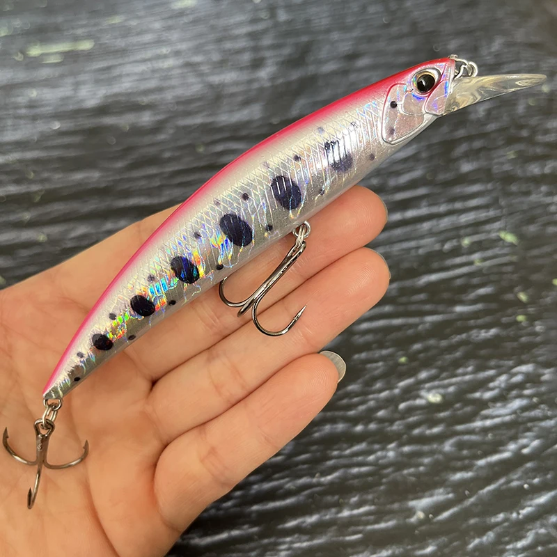 Señuelos de Pesca de pececillo que se hunden, cebo duro Artificial para agua salada, Lucio, trucha, Swimbait, Wobblers, accesorios de pesca, 19g, 110mm - imagen 3