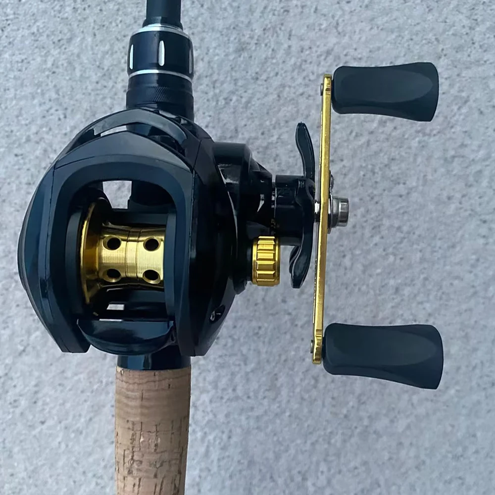 Carrete de pesca Baitcasting con marco de carbono ultraligero, arrastre máximo de 10KG, relación de engranaje 7,2: 1 con sistema de freno magnético, carrete profundo de Metal - imagen 3