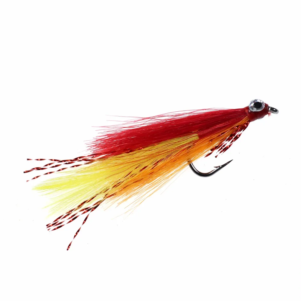 Wifreo 4 piezas #6 Micky Fin Minnow Streamer señuelo de pesca con mosca cebo trucha pesca con mosca - imagen 3