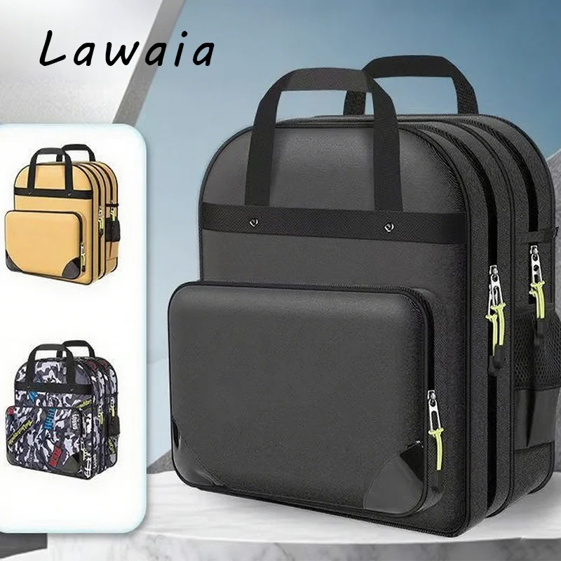 Bolsa de pesca Lawaia, bolsas de embalaje de redes impermeables, equipo de pesca, bolsa de aparejos de lona, bolsas de pesca al aire libre, paquete de cuidado de peces más grueso