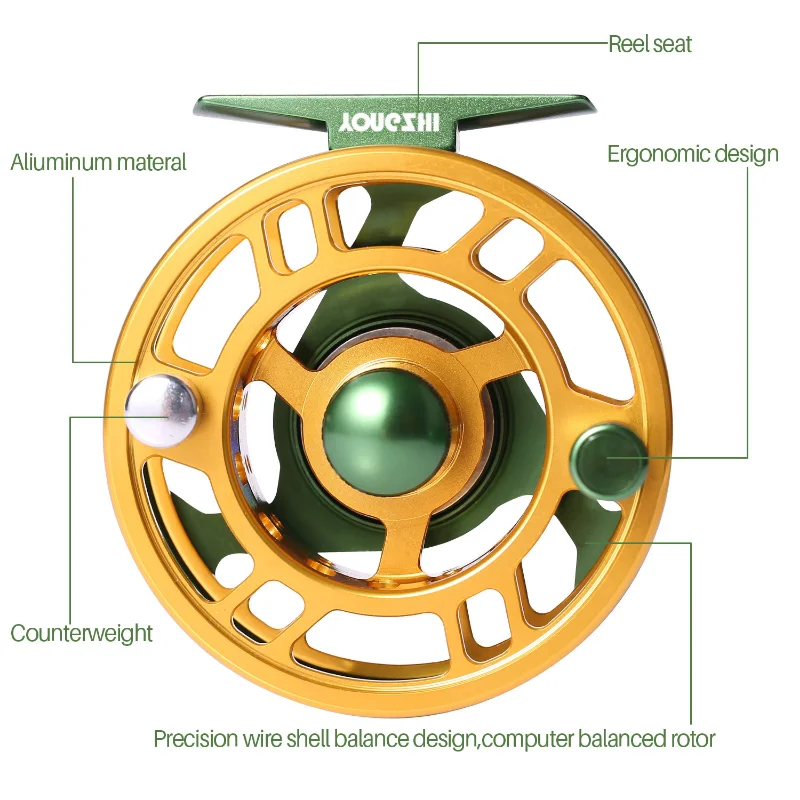 Carrete Pesca Mosca Sougayilang Aluminio – Micro Ajuste Freno - imagen 3