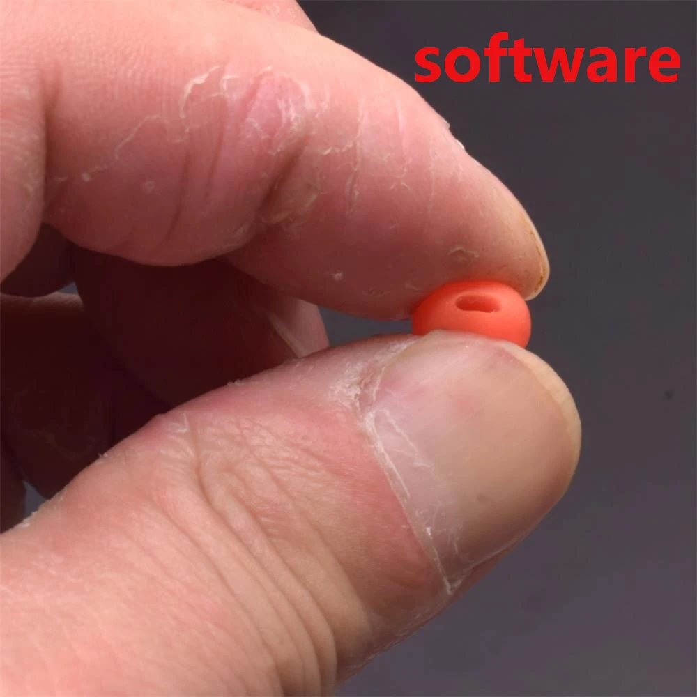 100 Uds cuentas de pesca ovaladas de goma suave luminosas cuentas de fregadero brillantes para aparejos de pesca con anzuelo triple aparejos de señuelo de pesca verde rojo - imagen 5