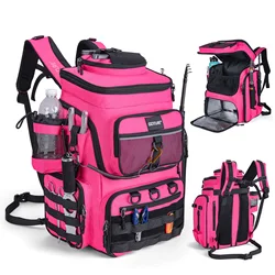Goture Mochila de Pesca Impermeable Oxford 900D con Portacañas