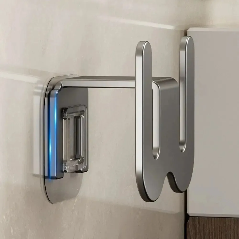 Estante de almacenamiento de zapatos Simple, estante para zapatillas de baño, puerta de baño no perforada montada en la pared con gancho de drenaje en la pared trasera - imagen 2