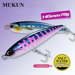 MUKUN Señuelo lápiz Wobbler Stickbait GT para pesca de atún marino