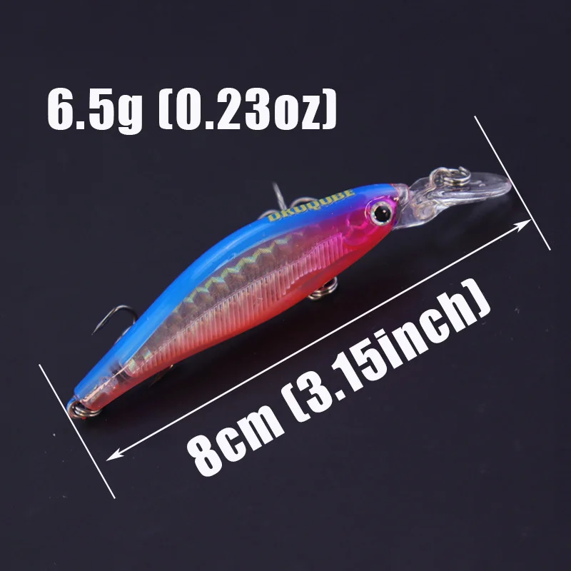 Señuelo de pesca de 8cm y 6,5g, señuelo de piscardo que se hunde lentamente, con revestimiento láser, cebos duros artificiales realistas para pesca en agua dulce y salada - imagen 5