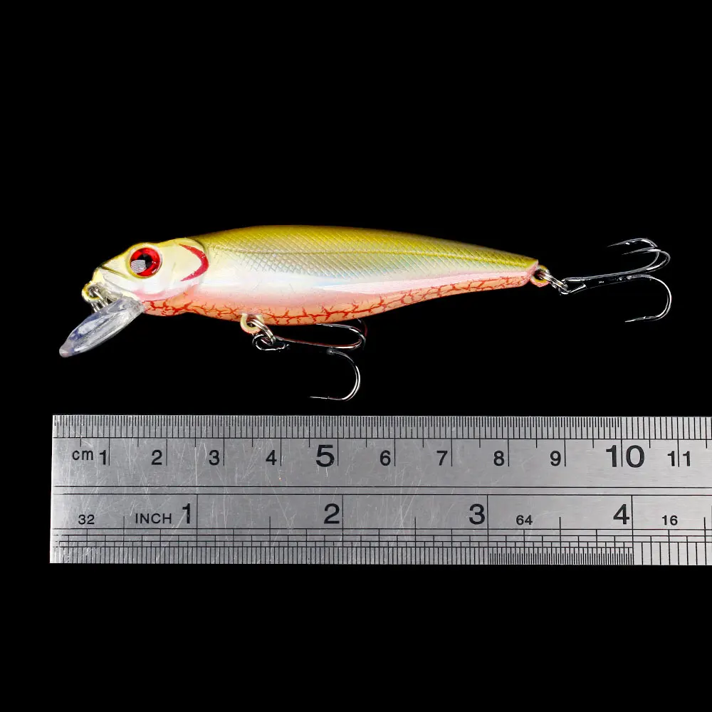 Hengjia-Señuelos de Pesca Topwater, 1 piezas, 8,8 CM, 9,2G, Jerkbait, Lucio, Wobblers, Swimbait, cebo profesional con 6 ganchos # - imagen 4