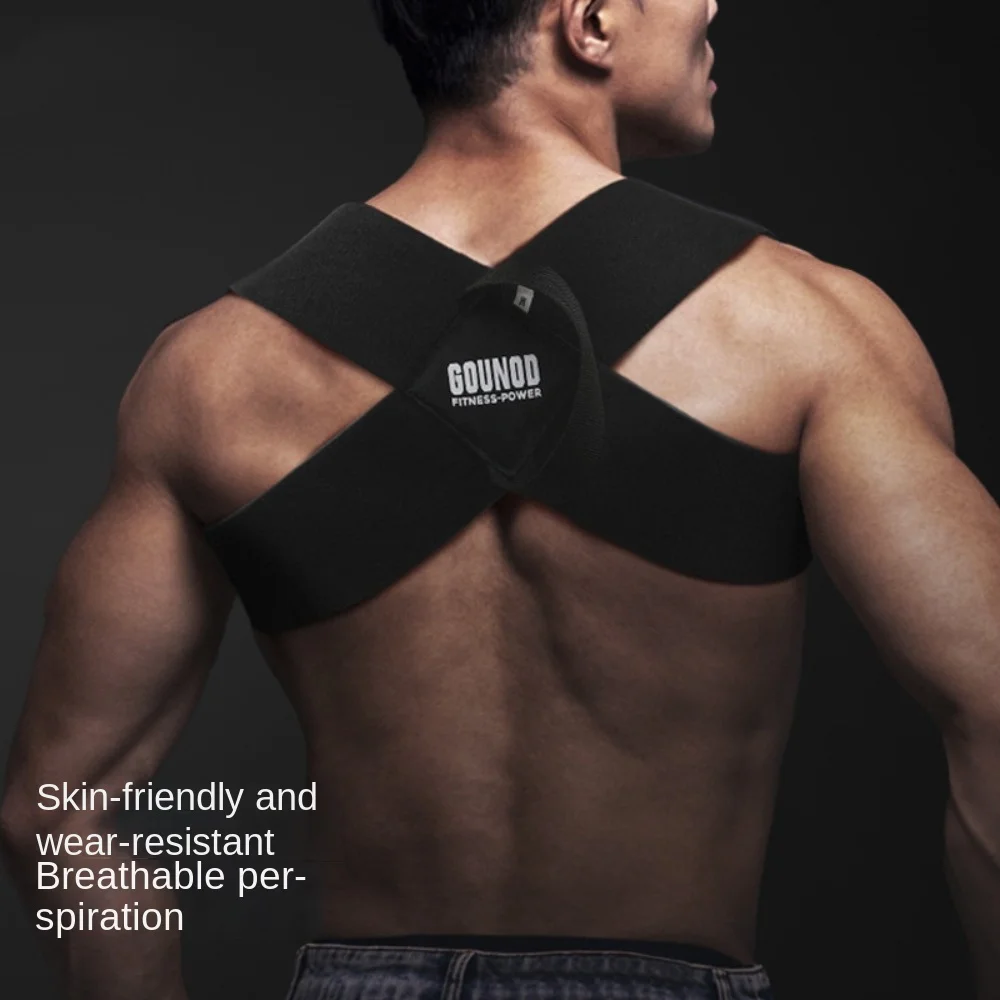 Correa de hombro pesada ajustable para Fitness, cinturón de entrenamiento de hombro abierto de invisibilidad, espalda recta anticamuflaje - imagen 2