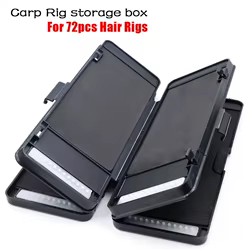 Caja de almacenamiento de aparejo de pelo para pesca de carpa, 72 Uds., aparejos de pesca con anzuelo, caja de aparejos de almacenamiento, billetera de 6 capas, herramienta de equipo de sedal de pesca