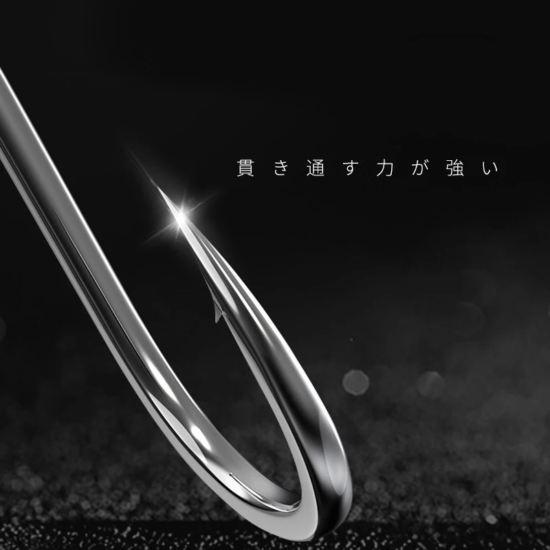 5 par/bolsa de anzuelo de pesca doble de acero rico en carbono, anzuelo de carpa con diente fantasma de oro negro, línea de anclaje de pesca en agua de mar de estilo japonés - imagen 3