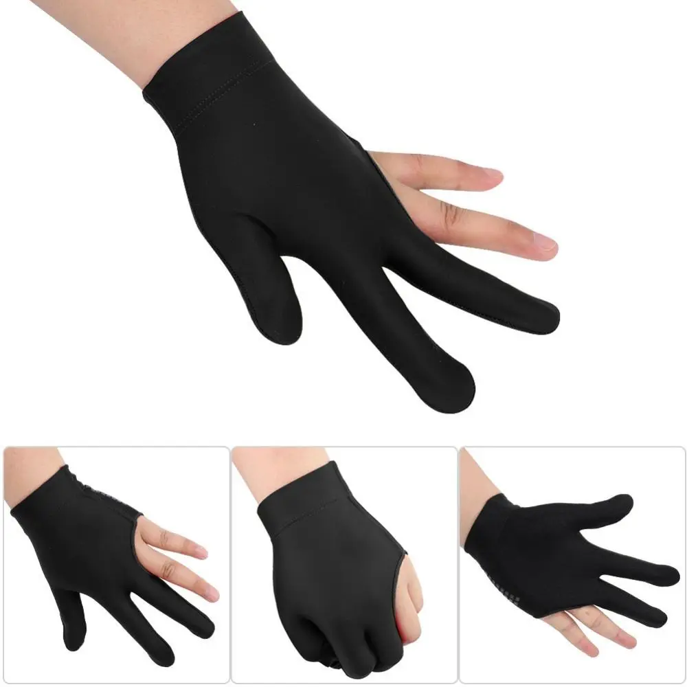 Accesorios de billar guantes de billar de mano izquierda guantes de tacos de nailon antideslizantes guantes de tres dedos antideslizantes - imagen 2