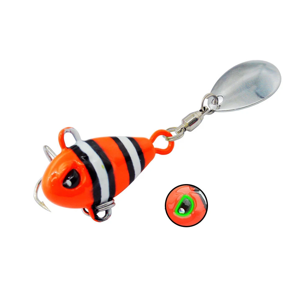 Señuelo giratorio para pesca en mar y Lago, cebo giratorio con vibración, cuchara giratoria, plantilla de Metal, VIB, Wobblers, 1 piezas, 58mm/14g, nuevo - imagen 3