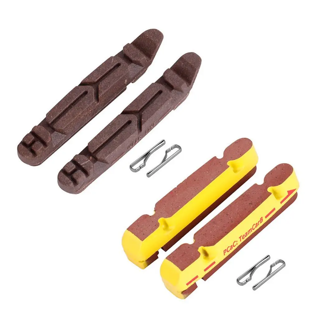 Pastillas de freno de llanta de carbono, insertos de frenado de pinza de bicicleta de carretera compuesto de corcho para llanta baja de carbono, uso para todo tipo de clima - imagen 2