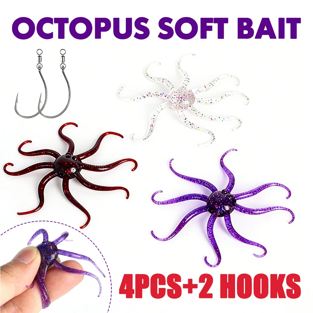 Señuelo blando Thornsline Octopus – Wacky Rig antienredos para lubina - imagen 3