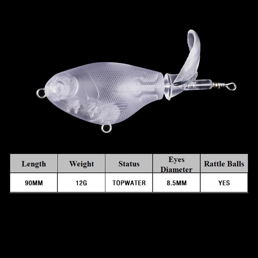 Chan'sHuang-Cebo en blanco sin pintar, 10 piezas, 90mm, 12g, señuelo de pesca Artificial hecho a mano - imagen 2