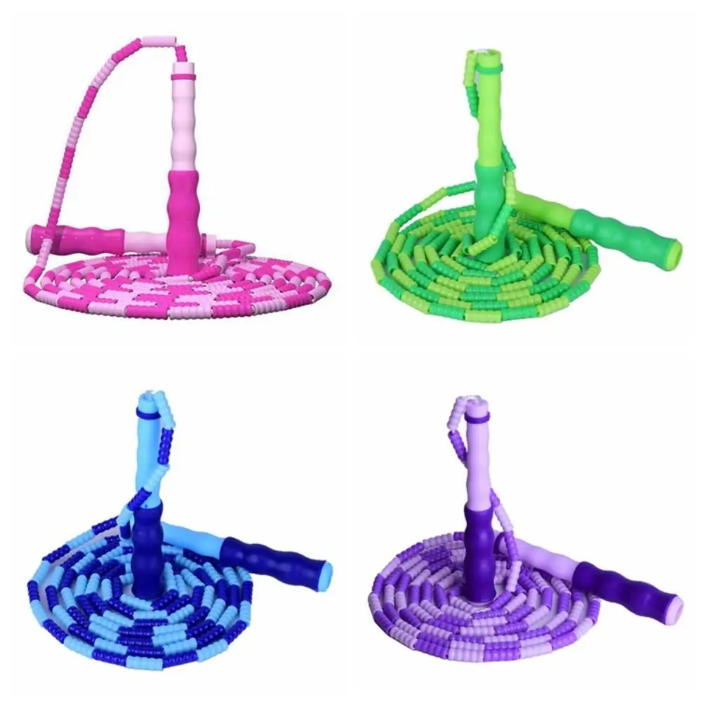 Cuerda de saltar para Fitness, longitud ajustable, segmentada, sin nudos, cuenta suave, antideslizante, duradera, ejercicio en casa - imagen 2