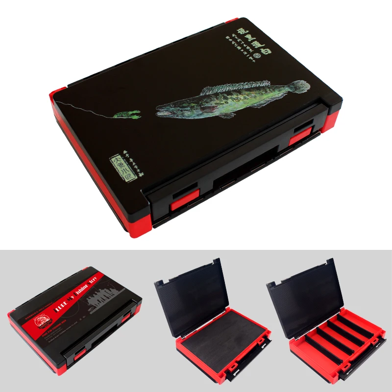 Caja de aparejos de pesca, organizador de suministros de cajas de señuelos, cuchara giratoria, contenedor de cebo duro para accesorios de pesca, estuche de herramientas de almacenamiento - imagen 5