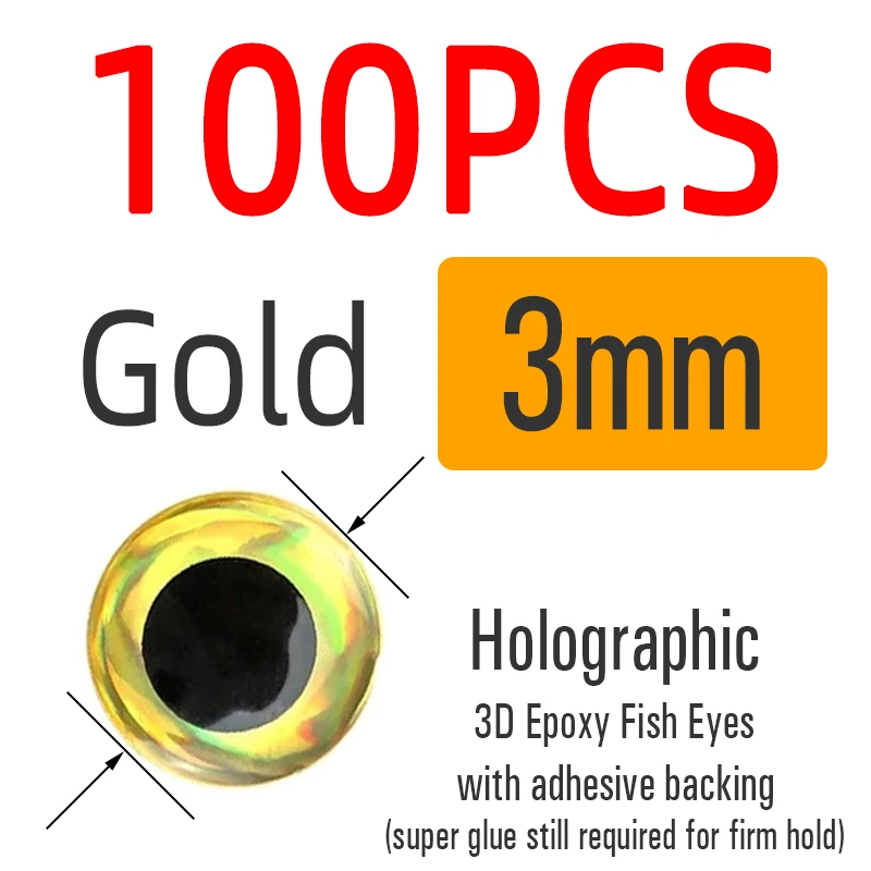 3mm Gold 100pcs