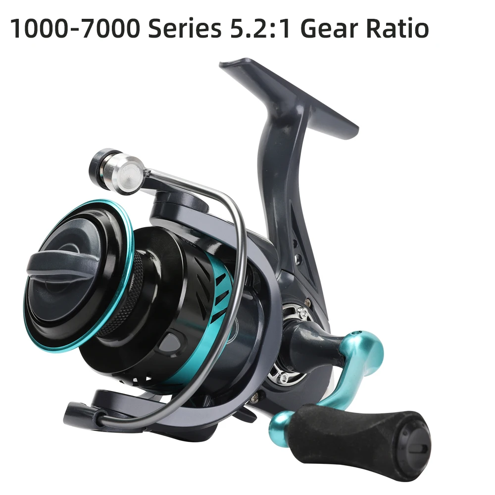 Serie DK, relación de engranaje 4,8:1/5, 2:1, arrastre máximo de 22 libras, carrete de Metal CNC, carrete de pesca giratorio, para agua dulce y salada - imagen 4