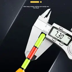 Flotador de pesca electrónico de 3 luces, 4-5g de peso, tubo de deriva antideslizante, flotadores de pesca en roca, boya de pesca nocturna con diseño de cola larga