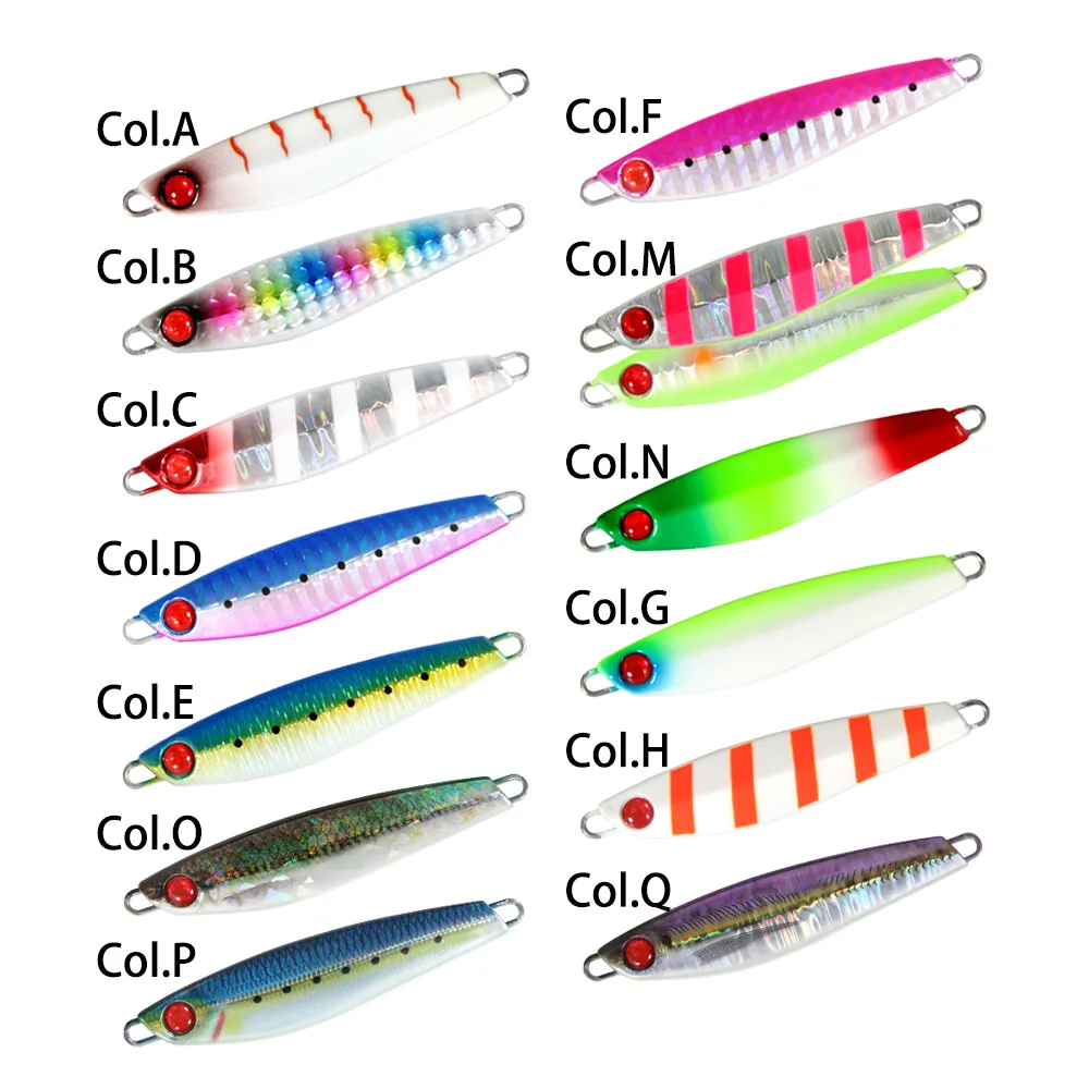 FSTK Señuelos de Jigging Off Shore señuelo de pesca 20G 30G 40G plantilla de Metal lento cebo Artificial fundición Jigging cuchara aparejos de pesca - imagen 5