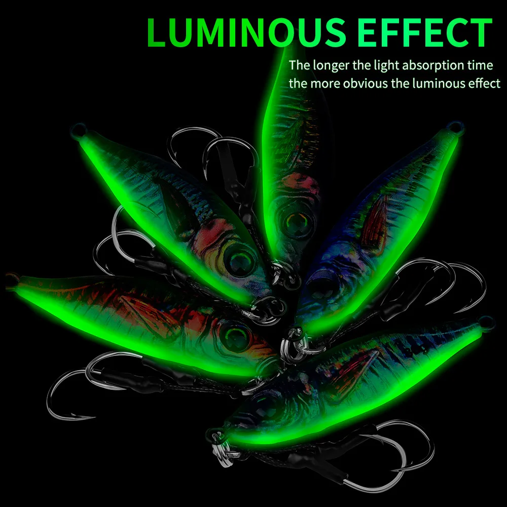 Experimente el efecto luminoso con nuestros vibrantes señuelos de pesca brillante