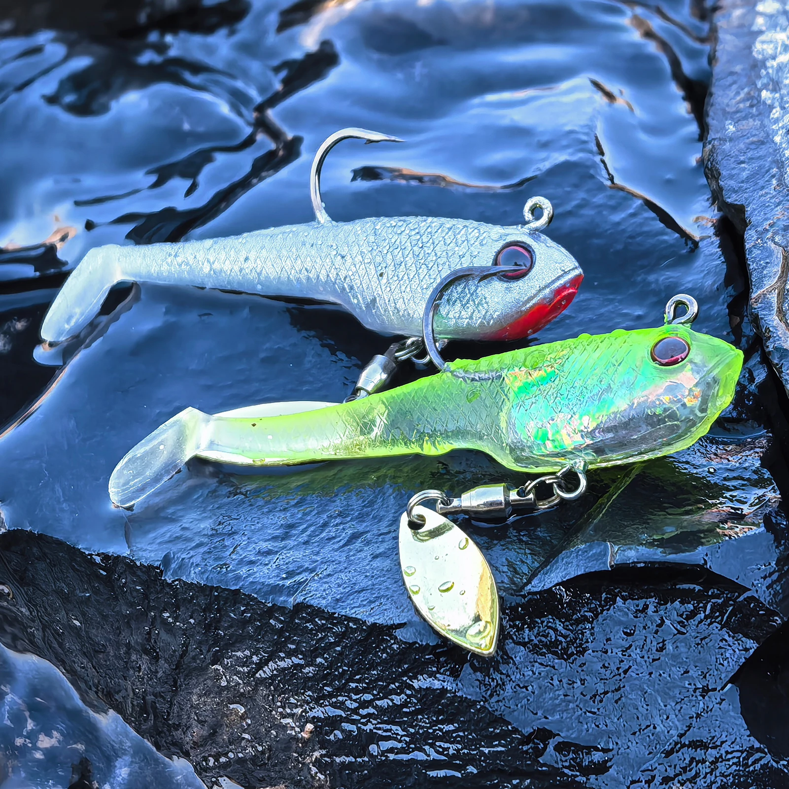 FREE FISHER Wobblers Swimbait para trucha y lubina con Jig Head - imagen 4