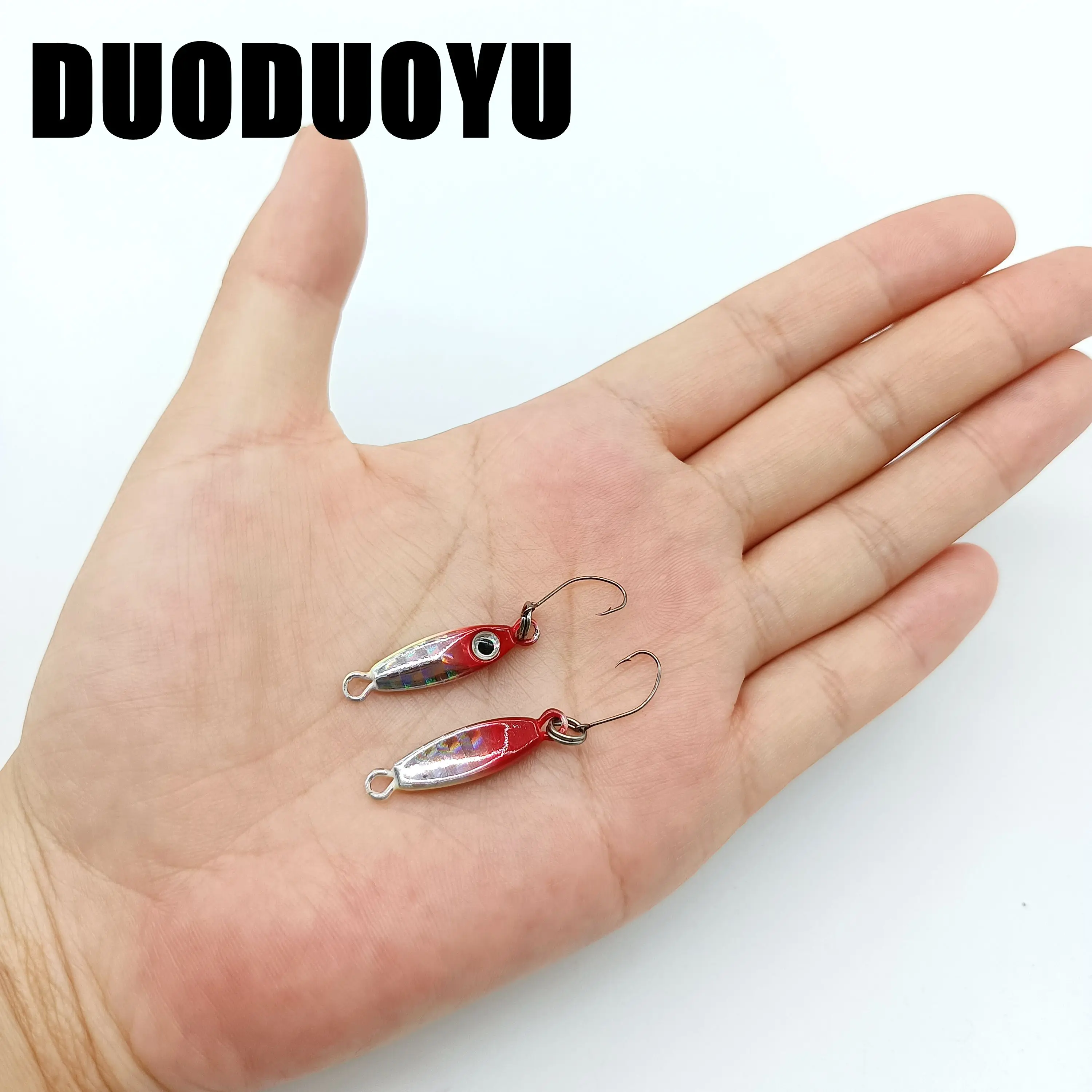 DUODUOYU, 1 Uds., Mini señuelo de pesca vertical, 3g/6g, señuelos pequeños, plantillas de Metal, Jigbait, anzuelo único, señuelo Artificial, aparejos de pesca - imagen 2