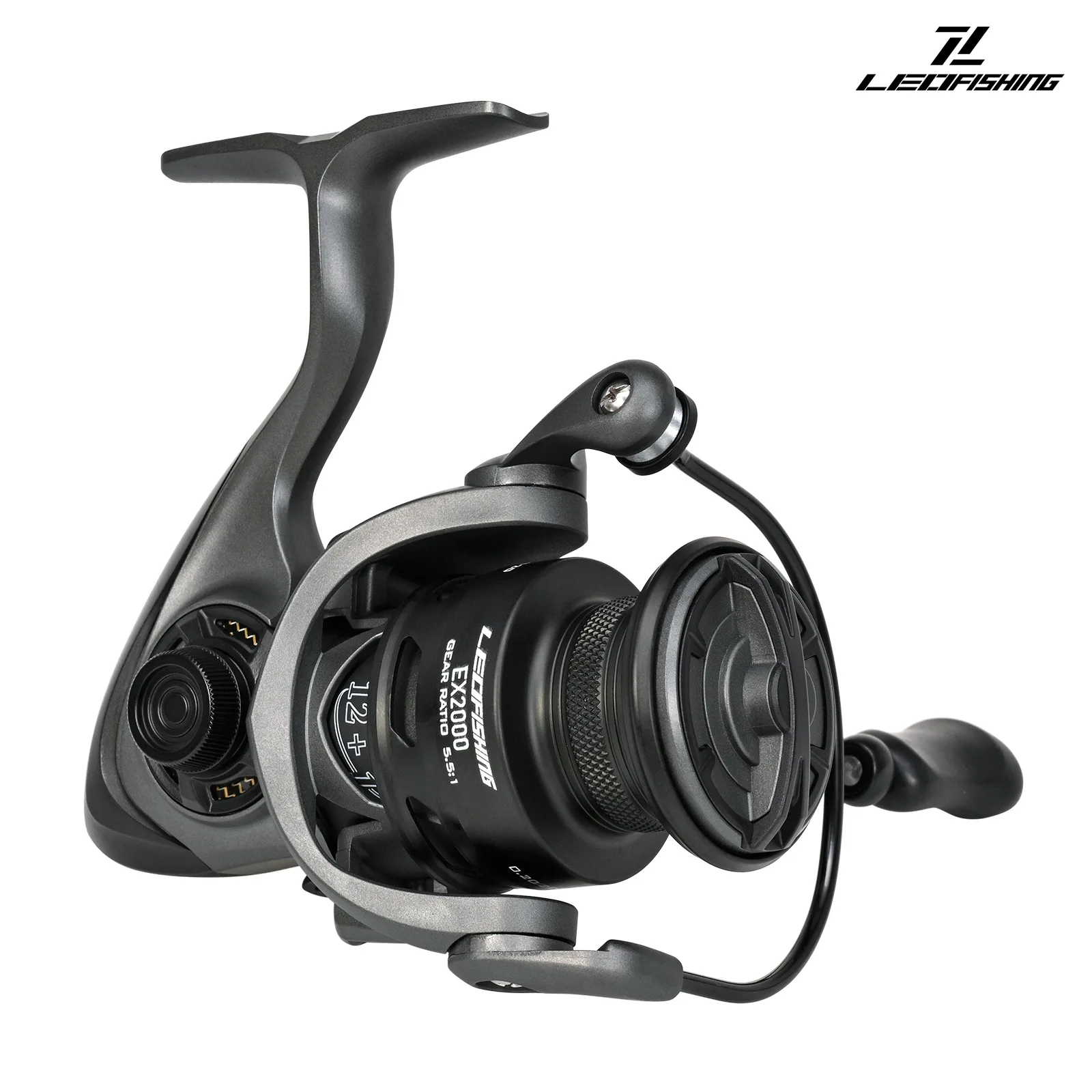 Carrete giratorio Carrete de grafito 5,5 1 Relación de engranaje Equipo de carrete giratorio de pesca en el mar para todo uso