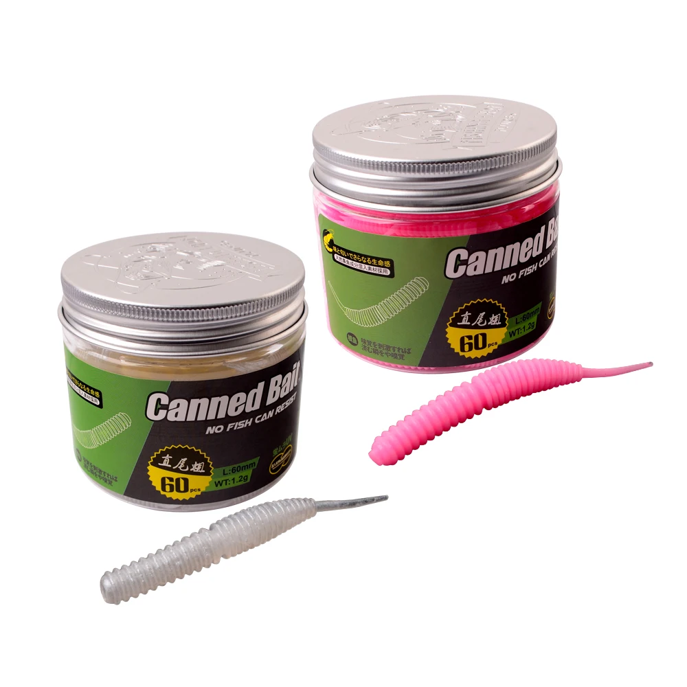 60 uds 1,2g 6cm señuelo de Pesca Mini gusano suave camarón Jerkbait pez océano roca señuelo lubina suave olor a pescado Swimbait cebo suave Pesca - imagen 4