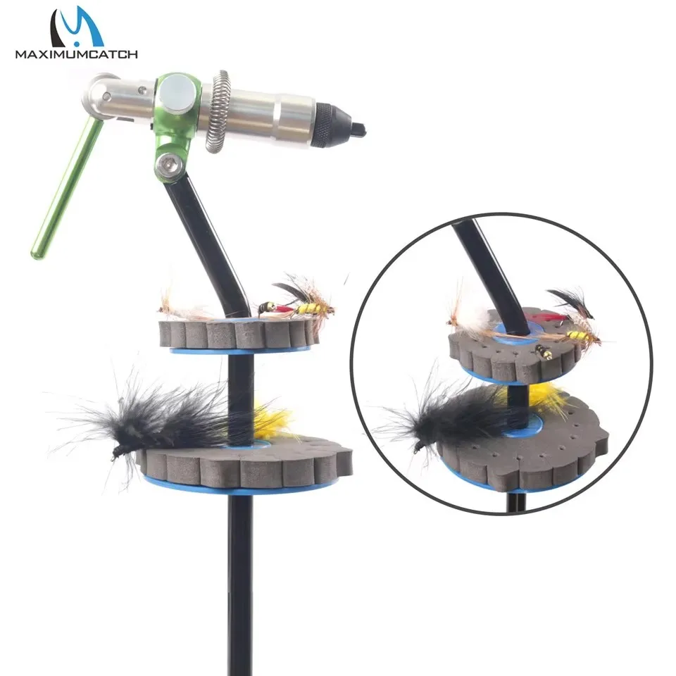 Maximumatch 2 pzas/lote EVA espuma atado de moscas estantes de secado herramienta para atar moscas ganchos organización - imagen 5