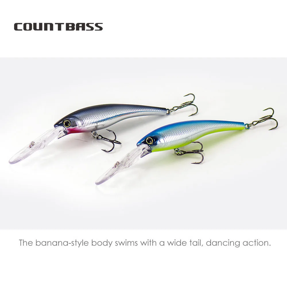 COUNTBASS Crankbaits-señuelo de pesca de plástico duro, Wobblers, sábalo, lubina, perca, 90mm, 13g - imagen 3