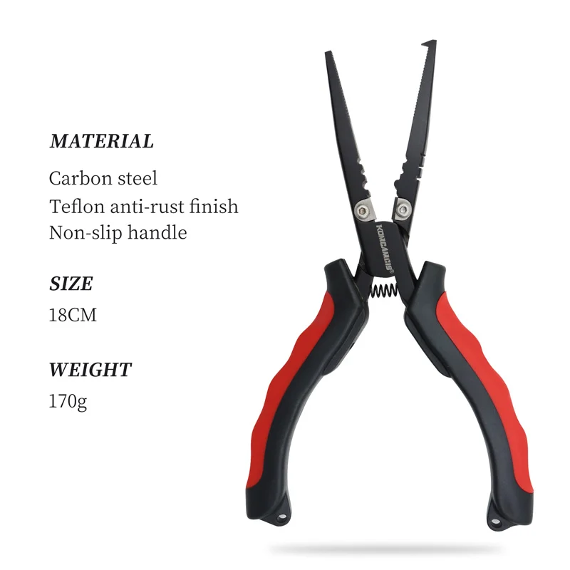 ZYZ-alicates de pesca multifuncionales de acero al carbono, herramientas de pesca, gancho de sujeción de plomo, Extractor de línea de corte, aparejos de pesca de mar - imagen 3